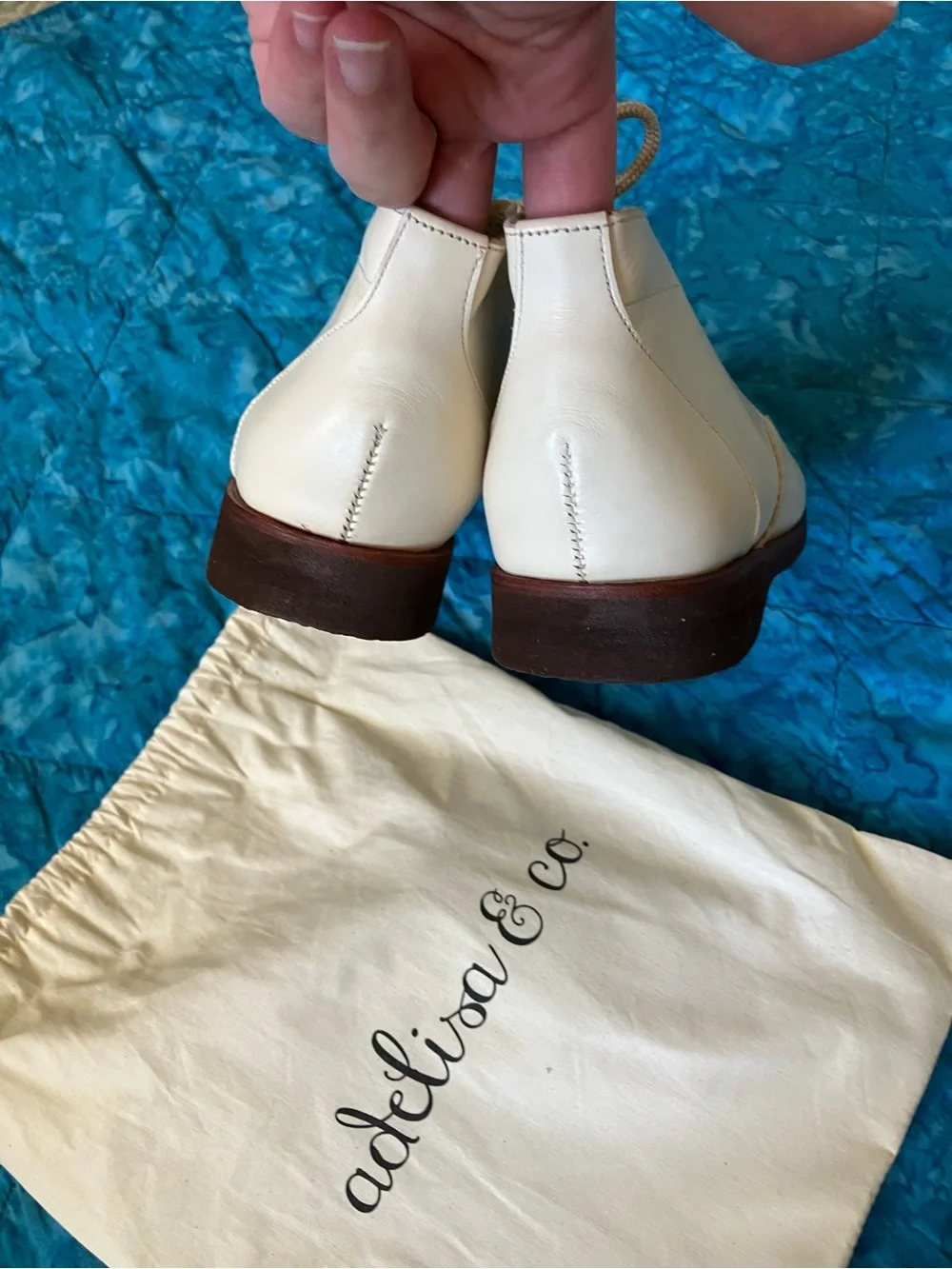 Adelisa & Co. Cream Antigua Lace-Up Kids Dress Shoes, eu 35